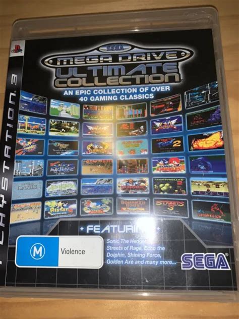 Sega Mega Drive Ultimate Collection Ps3 Manual Disc Playstation 3 Nm
