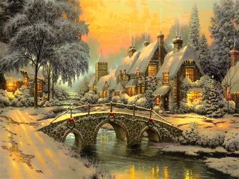 Classic Christmas Painting Hd Awesome Beautiful Hd