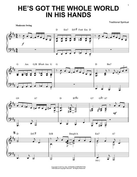 Hes Got The Whole World In His Hands Sheet Music Direct