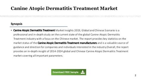 Canine Atopic Dermatitis Treatment Market Sales Demand Supply