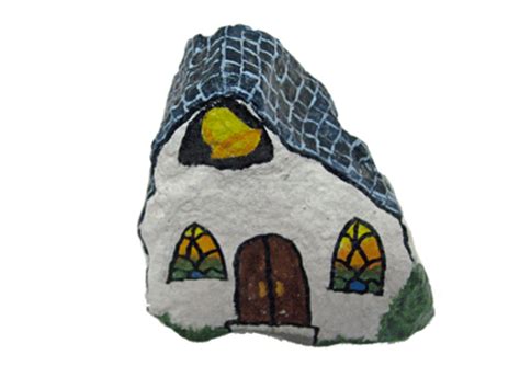 Hand Painted Rock Church (With images) | Painted rocks, Hand painted rocks, Painted rocks kids
