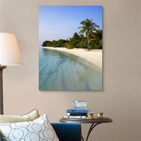Tranquil Tropical Beach Scene Maldive Islands Wall Art Canvas Prints