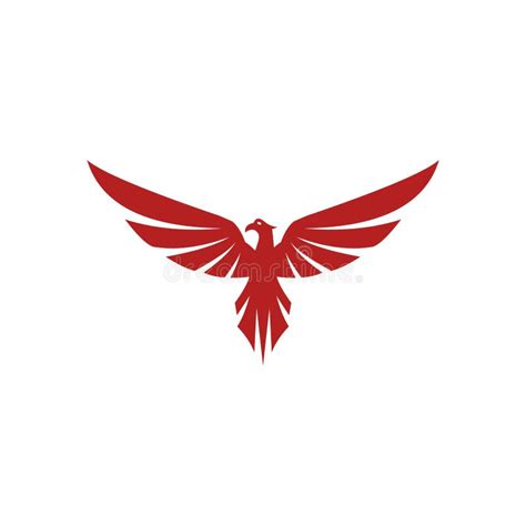 Falcon Eagle Bird Logo Template Vector Icon Stock Vector Illustration