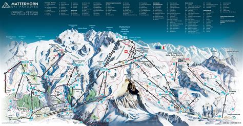 Mapa Sjezdovek Zermatt Matterhorn Ski Paradise Snowcz Lyžování