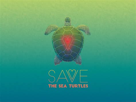Save The Sea Turtles Poster
