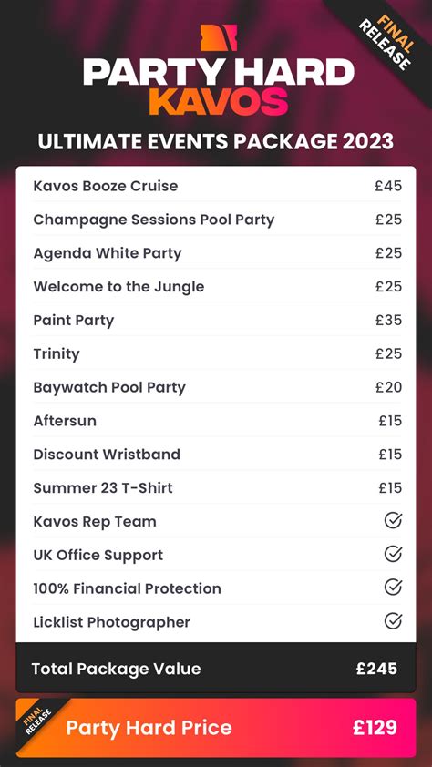 The Ultimate Events Package Kavos Events Party Hard Travel