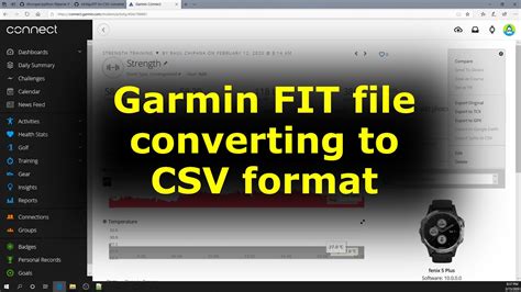 Converting Garmin Files Fit To Csv Format Youtube