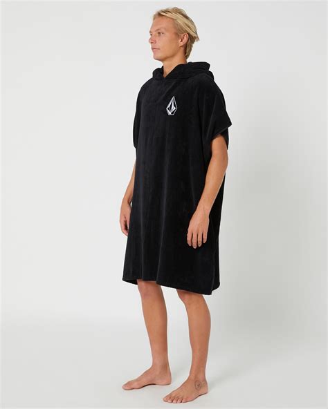 Volcom Stone Hooded Towel Black Surfstitch