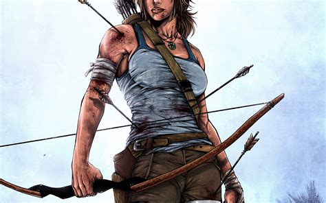 Photos Tomb Raider 2013 Lara Croft Bow Weapon Arrows Girls 3840x2400