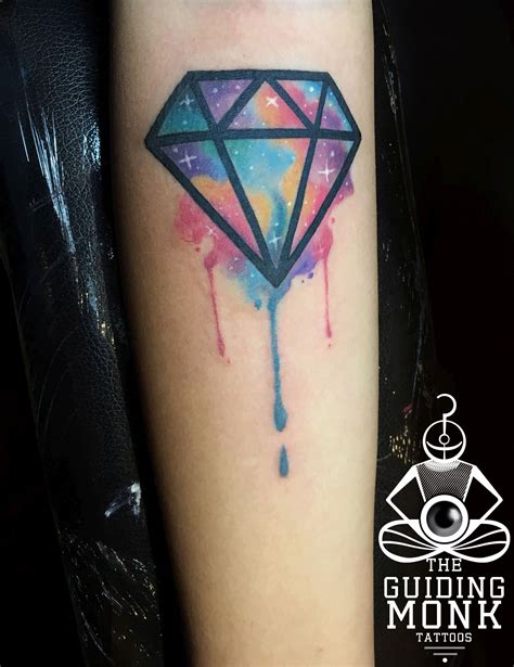 Cosmic Watercolor Diamond Tattoo Diamond Tattoo Designs Henna Tattoo