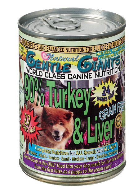 Ingredients found in gentle giants dog food. Gentle Giants Canine Nutrition 90% Turkey & Liver Grain ...