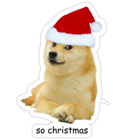 Christmas Doge Wow Stickers By Flashman Redbubble