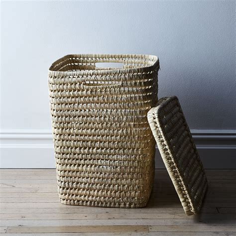 Woven Moroccan Laundry Basket With Lid Laundry Basket With Lid Woven