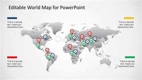 Editable Powerpoint Political Outline World Map Slidemodel