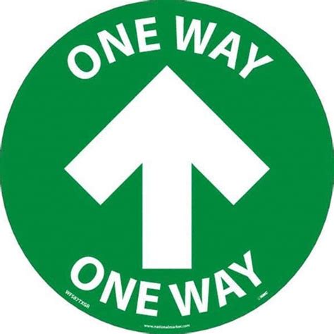 Nmc One Way Adhesive Backed Floor Sign 20054516 Msc Industrial