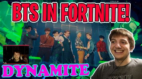 Bts In Fortnite Dynamite Choreography Ver Reaction Party Royale