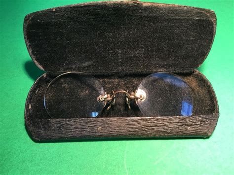 Vintage Eyeglasses With Case Ehrich’s Optometrist Lynchburg Va Oval Vintage Eyeglasses