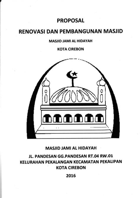 Contoh Proposal Renovasi Masjid Guru Ilmu Sosial