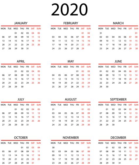 2020 Calendar Transparent Png Image Gallery Yopriceville High