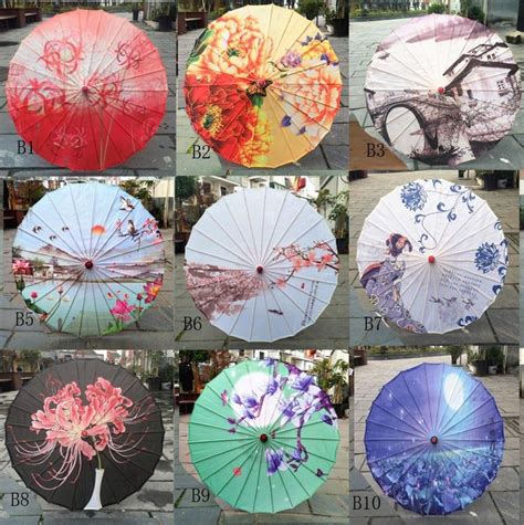 Women S Umbrella Parasol Chinese Style Umbrella Silk Dance Japanese Decorative Wooden Umbrella