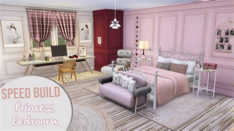 The Sims 4 Speed Build Modern Princess Bedroom Cc Links Sims 4