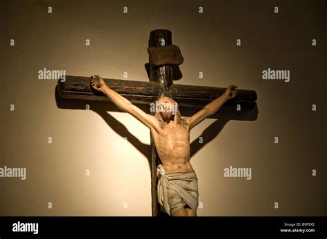 Jesus Christ On The Cross Being Crucified Stock Photo Alamy
