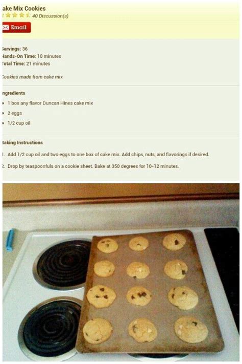 Cake mix bake someone happy! Cookies made with cake mix | Cake mix, Duncan hines cake ...