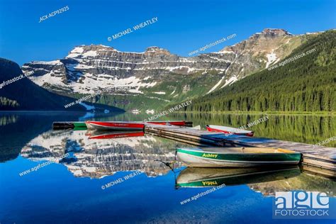 Cameron Lake Waterton Lakes National Park Alberta Canada Stock