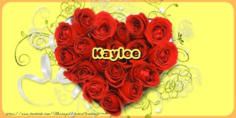 Kaylee Hearts Greetings Cards For Love For Kaylee