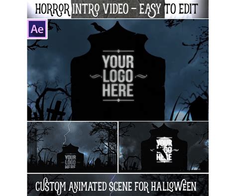 After Effects template - Horror Halloween intro animation, scary video