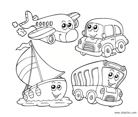 Kumpulan sketsa gambar transportasi sketsabaru. Gambar Mewarnai Kendaraan Darat - Kreasi Warna