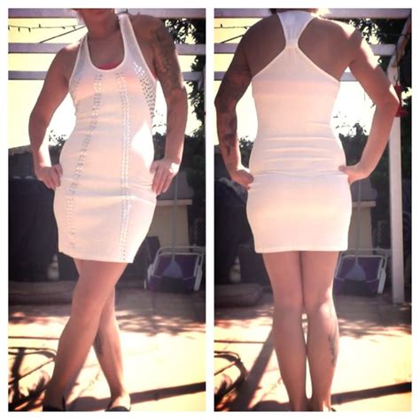 white wife beater dress with gromets