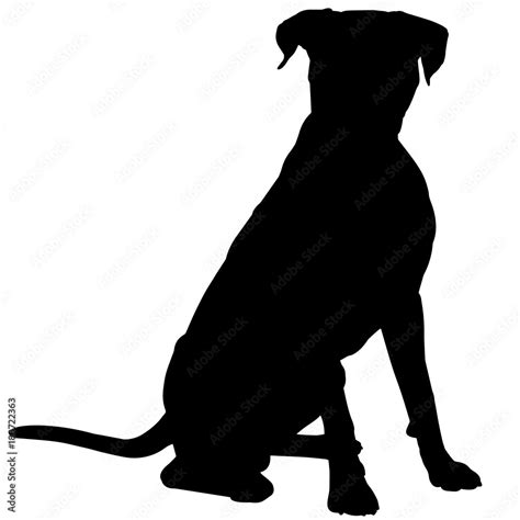 Boxer Dog Silhouette Vector Graphics Stock Vector Adobe Stock