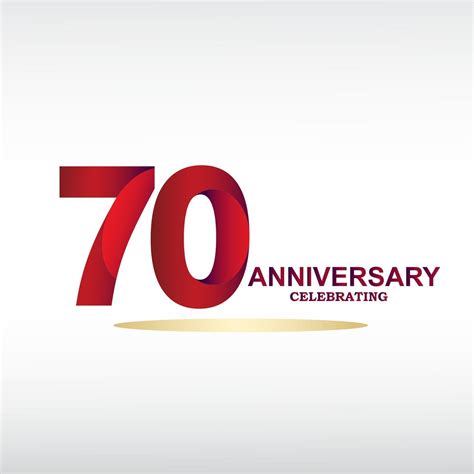 70 Year Anniversary Celebration Vector Design For Celebrations
