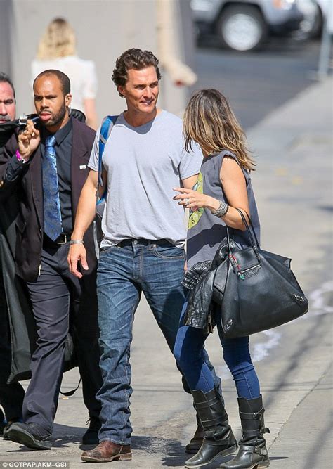 Matthew Mcconaughey Keeps It Casual As He Arrives At Jimmy Kimmel