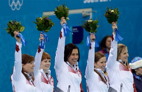 Gold Medal For Team Canada Female Curling Team Jennifer Jones At Skip