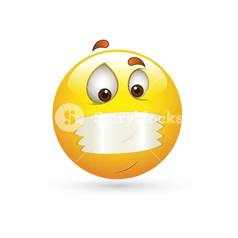 Smiley Emoticons Face Vector Secret Royalty Free Stock Image