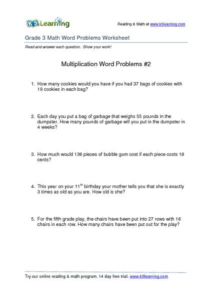 Multiplication Word Problem Area 2nd Grade 10 Best Images Of