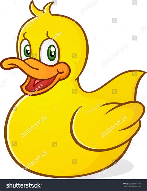 Rubber Duck Cartoon Character Stock Vector 158991572