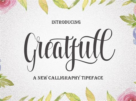 Greatfull Elegant Calligraphy Script Font Mockup Free Downloads