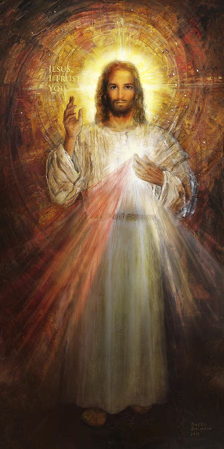 Divine Mercy Sacred Heart Of Jesus 1 Painting By Terezia Sedlakova