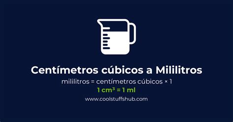 Conversión De Centímetros Cúbicos A Mililitros Cm³ A Ml