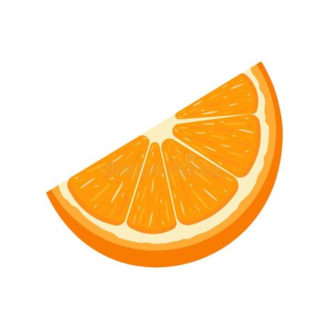 Orange Slice Illustration Isolated On White Stock Vector