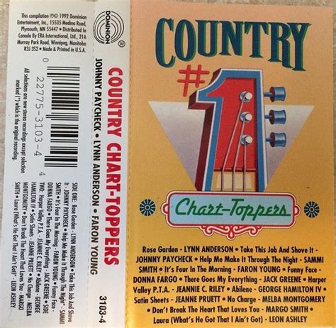 Country 1 Chart Toppers 1992 Cassette Discogs