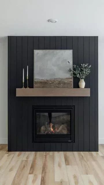 15 Black Shiplap Fireplace Ideas For A Moody Vibe Nikkis Plate