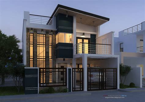 Proposed Two Storey Residential Building With A Facade Of Mixed Modern