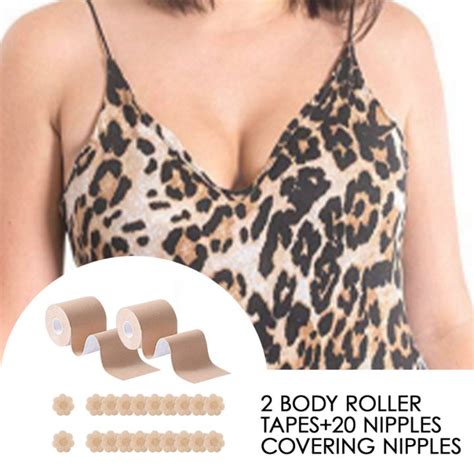 Large Breast Tape 2 Body Roller Tapes 20 Nipples Covering Nipples