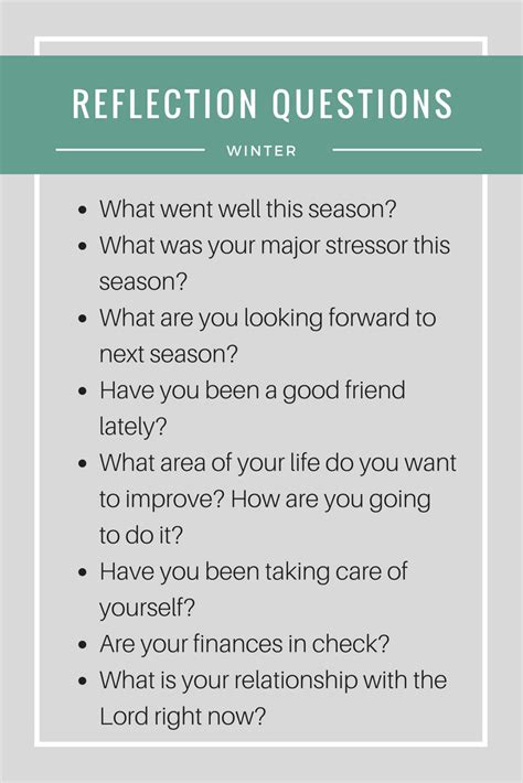 My Winter Season Reflection And 8 Questions To Get You Started