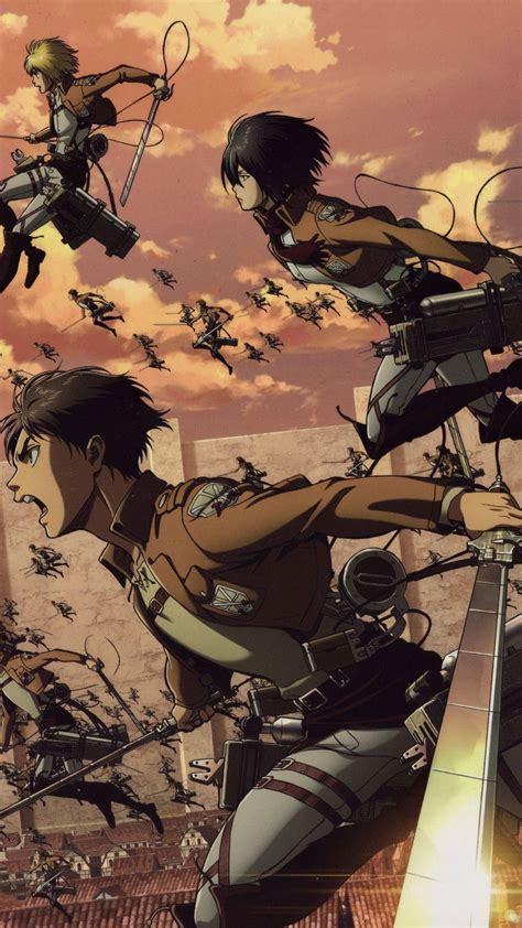 Download Flying Odm Gear Attack On Titan Iphone Wallpaper