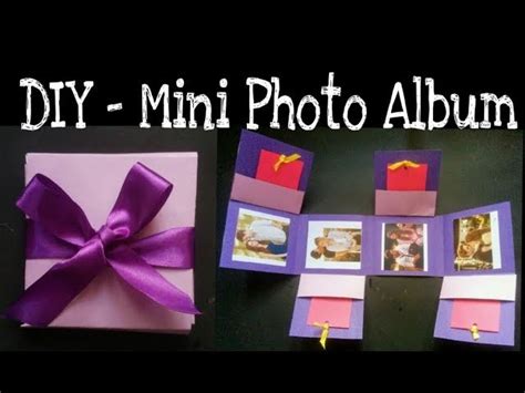 Diy Mini Photo Album Tutorial Diy Photo Album Handmade Album